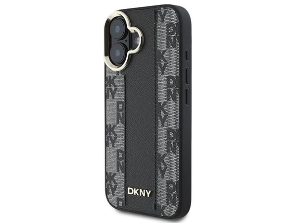 DKNY DKHMP16MPCPVSLK iPhone 16 Plus 6,7" svart hardcase rutet mønster Magsafe