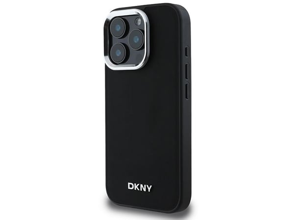 Apple iPhone 16 Pro Max DKNY Plain Silver Logo MagSafe (DKHMP16XPSCMCLK) mobilskal svart