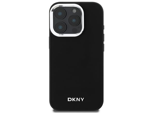 Apple iPhone 16 Pro Max DKNY Plain Silver Logo MagSafe (DKHMP16XPSCMCLK) mobilskal svart