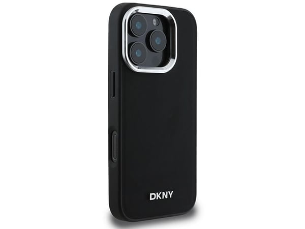 Apple iPhone 16 Pro Max DKNY Plain Silver Logo MagSafe (DKHMP16XPSCMCLK) mobilskal svart