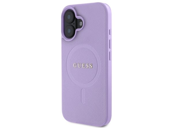 Apple iPhone 16 Guess Saffiano MagSafe (GUHMP16SPSAHMCU) puhelinkotelo violetti