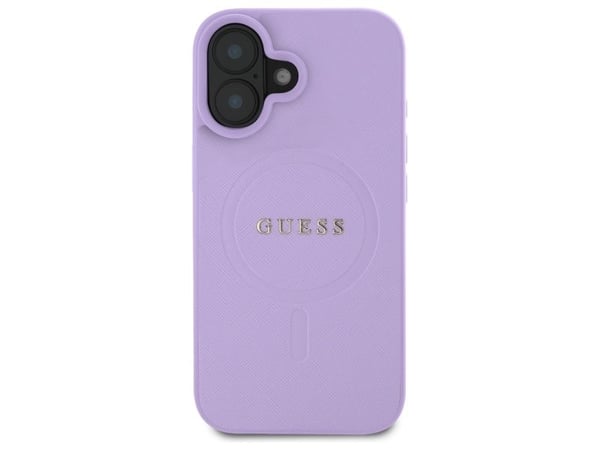 Apple iPhone 16 Guess Saffiano MagSafe (GUHMP16SPSAHMCU) puhelinkotelo violetti