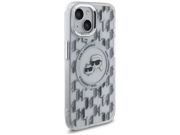 Karl Lagerfeld Karl Lagerfeld KLHMP15SHMCKMHT iPhone 15 6.1" gjennomsiktig/gjennomsiktig IML Monogram Karl&Choupette Head MagSafe