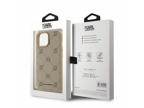 Karl Lagerfeld Karl Lagerfeld Karl Lagerfeld KLHMP15SPGKHPHE iPhone 15 6.1" beige/beige Magsafe Karl Heads