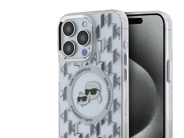 Karl Lagerfeld Karl Lagerfeld Karl Lagerfeld KLHMP15XHMCKMHT iPhone 15 Pro Max 6.7" kirkas/läpinäkyvä IML Monogram Karl&Choupette Head MagSafe