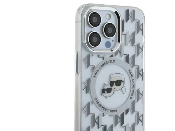 Karl Lagerfeld Karl Lagerfeld Karl Lagerfeld KLHMP15XHMCKMHT iPhone 15 Pro Max 6.7" kirkas/läpinäkyvä IML Monogram Karl&Choupette Head MagSafe