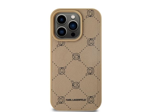 Karl Lagerfeld Magsafe Karl head-skal till iPhone 15 Pro Max - Beige