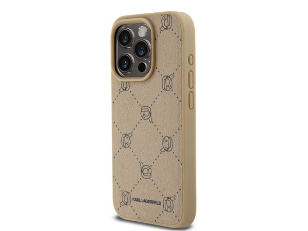 Karl Lagerfeld Magsafe Karl head-skal till iPhone 15 Pro Max - Beige