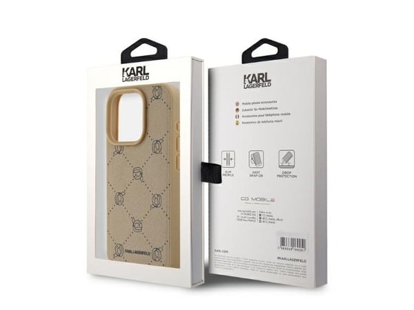Karl Lagerfeld Magsafe Karl head-skal till iPhone 15 Pro Max - Beige
