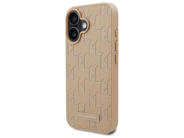 Karl Lagerfeld hot stamp MagSafe-deksel for iPhone 16 - beige