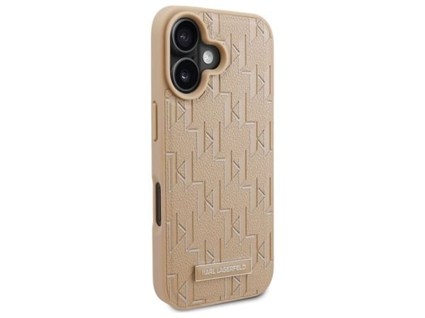 Karl Lagerfeld hot stamp MagSafe-deksel for iPhone 16 - beige
