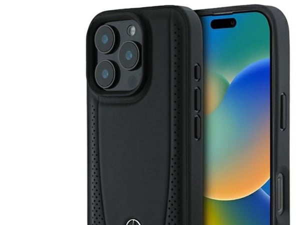 Mercedes lær Urban etui til iPhone 16 Pro Max - svart