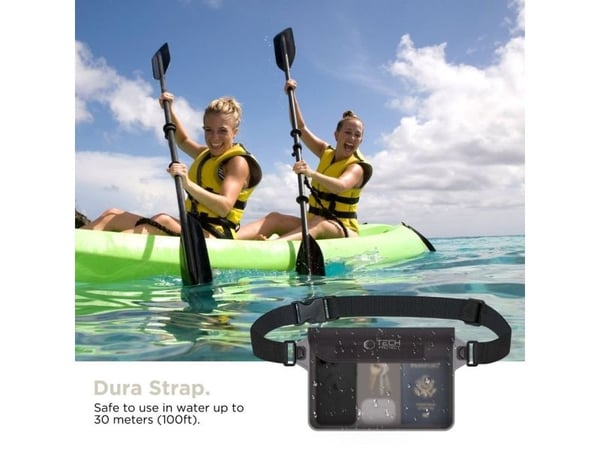 Tech-Protect TECH-PROTECT UWP10 UNIVERSAL WATERPROOF POUCH 10 INCH BLACK/CLEAR