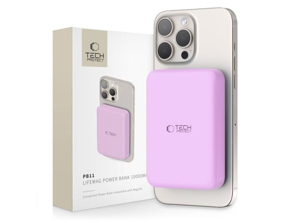 Powerbank Tech-Protect PB11 LifeMag 10000 mAh lilla