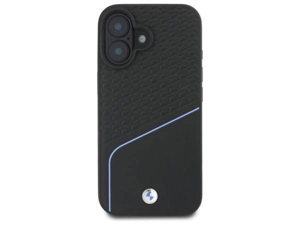 Deklas BMW BMHMP16S23RDCLK iPhone 16 6,1" hardcase sort/sort lædertekstur MagSafe