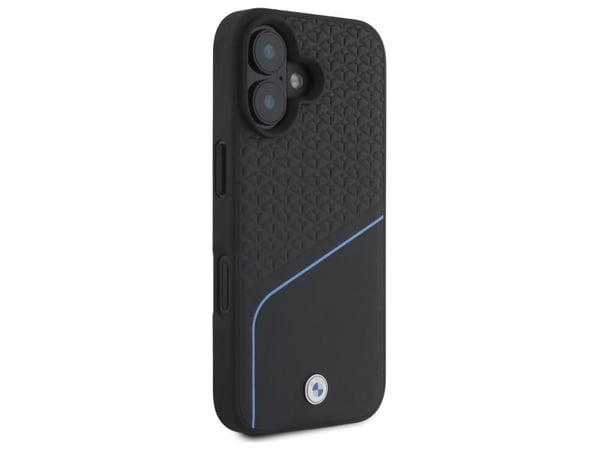 Deklas BMW BMHMP16S23RDCLK iPhone 16 6,1" hardcase sort/sort lædertekstur MagSafe