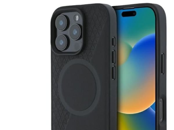 BMW Sign skinn halv teksturert og sirkel MagSafe-deksel til iPhone 16 Pro Max - svart