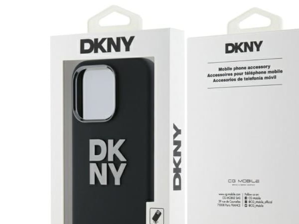 DKNY DKHCP16XSMCBSK Apple iPhone 16 Pro Max 6.9" Kotelo Musta neste silikoni metalli logo