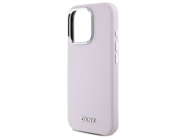 DKNY DKHMP16LSMCHLP Apple iPhone 16 Pro 6.3 "Puhelinkotelo vaaleanpunainen nestemäinen silikoni pieni metalli logo MagSafe