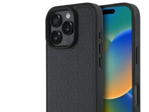 DKNY DKHMP16XPSHRPSK iPhone 16 Pro Max 6,9" hårdskal svart/black Repeat Pattern Stack Logo MagSafe