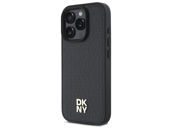 DKNY DKHMP16XPSHRPSK iPhone 16 Pro Max 6,9" hårdskal svart/black Repeat Pattern Stack Logo MagSafe