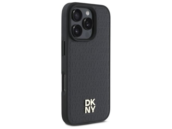 DKNY DKHMP16XPSHRPSK iPhone 16 Pro Max 6,9" hårdskal svart/black Repeat Pattern Stack Logo MagSafe