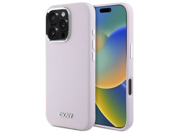 DKNY DKHMP16XSMCHLP iPhone 16 Pro Max 6,9" rosa hårdskal Liquid Silicone liten metallogga MagSafe