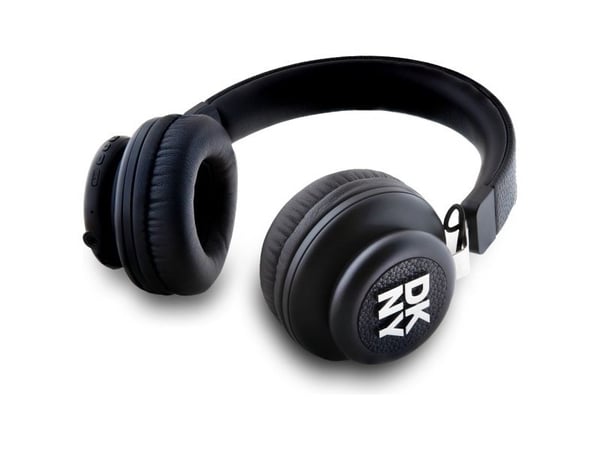 DKNY trådlösa on-ear hörlurar Bluetooth DKBHS6PUSLK svart/black metallogotyp