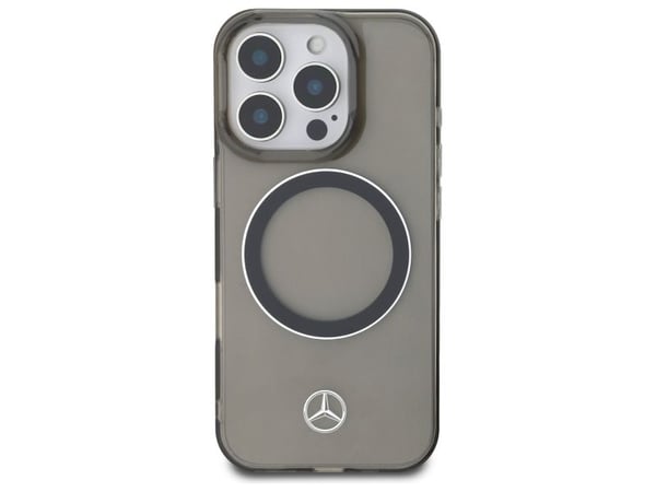 Veske Mercedes MEHMP16L23HUOSK iPhone 16 Pro 6.3" svart/svart hardcase Silver Ring MagSafe