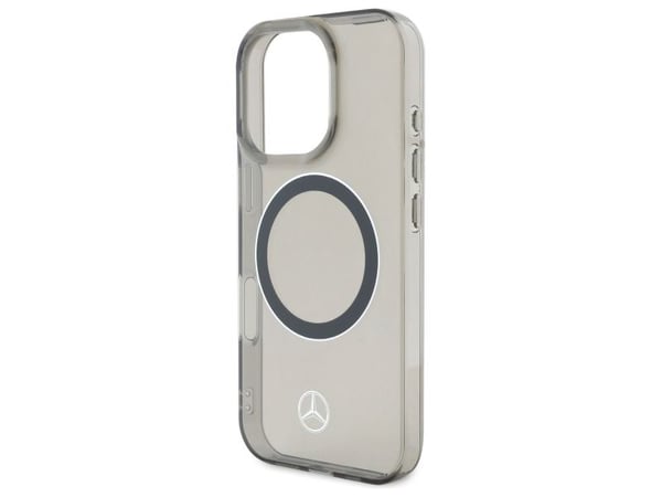 Kotelo Mercedes MEHMP16L23HUOSK iPhone 16 Pro 6.3" musta/musta kovakotelo hopeinen rengas MagSafe