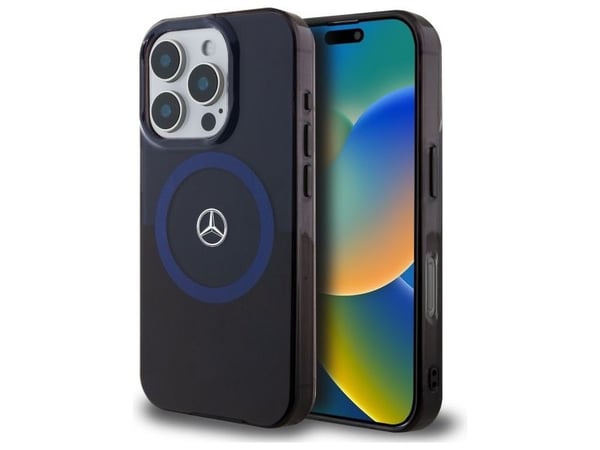 Mercedes MEHMP16X23HBIKV iPhone 16 Pro Max 6.9" musta sininen/musta sininen kovakotelo MB Double Layer BiColor MagSafe