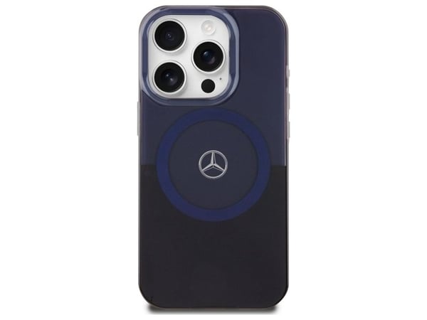 Mercedes MEHMP16X23HBIKV iPhone 16 Pro Max 6.9" musta sininen/musta sininen kovakotelo MB Double Layer BiColor MagSafe