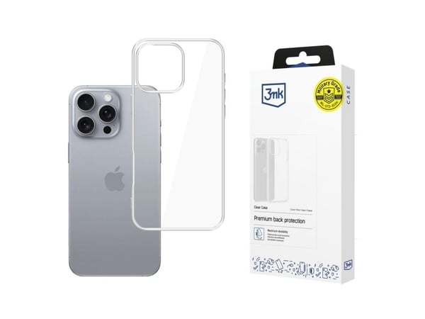 3MK Clear Case, Suojus, Apple, Iphone 16 Pro, 16 cm (6.3"), Läpinäkyvä