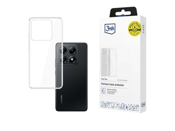 Mobil bakdeksel 3MK Xiaomi 14T Pro Klar, gjennomsiktig