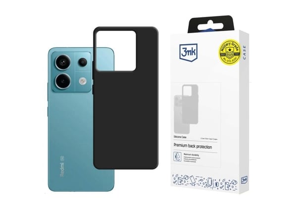 3MK Silikoni Case Xiaomi Redmi Note 13 Pro 5G musta/musta