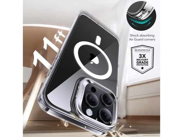 ESR CLASSIC HYBRID KICKSTAND HALOLOCK MAGSAFE & TEMPERED GLASS IPHONE 16 PRO CLEAR