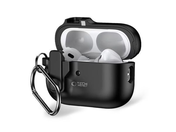 Tech-Protect SLIM HOOK-deksel til Apple AirPods Pro 1/2 svart
