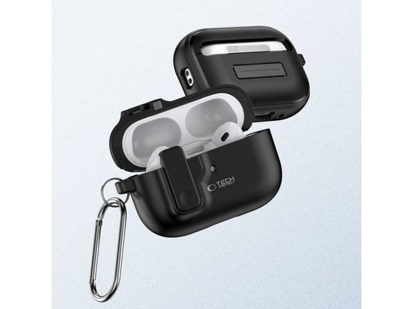 Tech-Protect SLIM HOOK-deksel til Apple AirPods Pro 1/2 svart