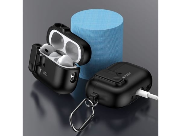 Tech-Protect SLIM HOOK-fodral för Apple AirPods Pro 1/2 svart