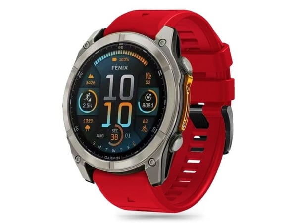 Tech-Protect TECH-PROTECT SILIKONILINJA GARMIN FENIX 5X / 5X PLUS / 6X / 6X PRO / 7X / 8 (51 MM) PUNAINEN