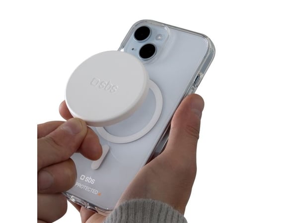 SBS D3O MagSafe -kotelo iPhone 15:lle - läpinäkyvä