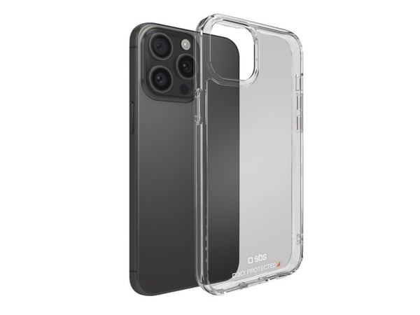 SBS D3O deksel til iPhone 15 Pro Max - gjennomsiktig
