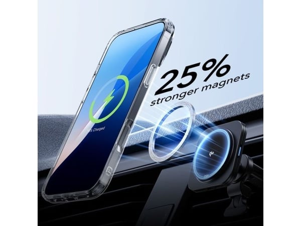 ESR ESR Classic Hybrid Kickstand Halolock MagSafe + deksel i herdet glass til iPhone 16 - gjennomsiktig