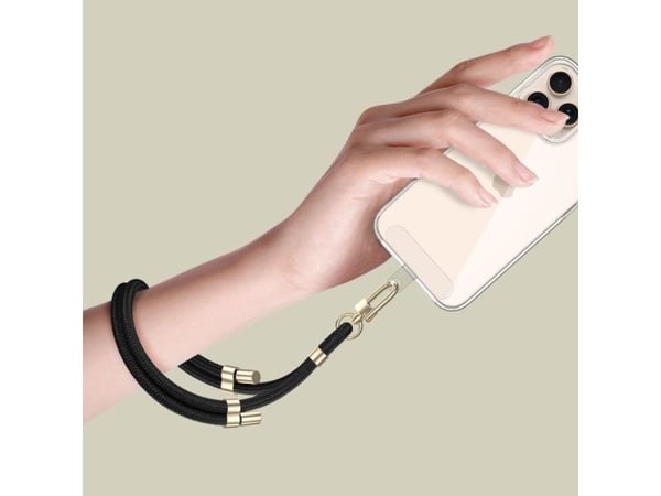 Tech-Protect C4S ROPE WRIST STRAP i svart og gull