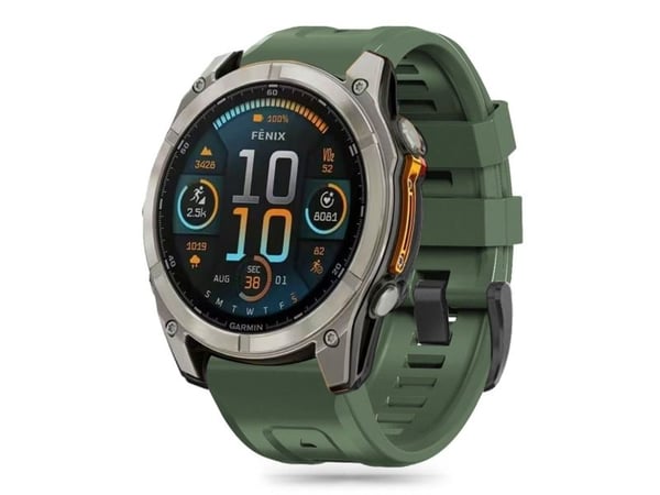 Tech-Protect silikondeksel til Garmin Fenix 5S / 5S PLUS / 6S / 6S PRO / 7S / 8 (43 mm) MILITARY GREEN