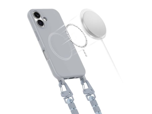 Tech-Protect MagNecklace MagSafe iPhone 16-etui - grå