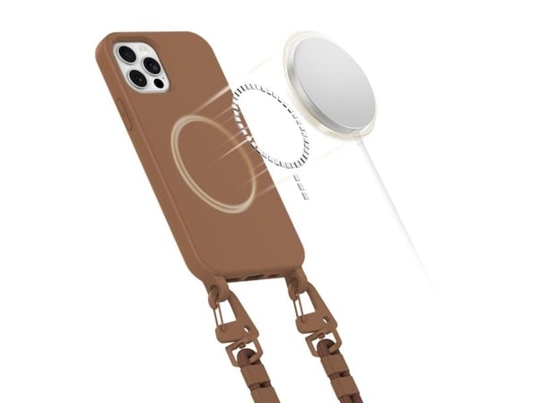 Tech-Protect MagNecklace MagSafe-skal för iPhone 12 / 12 Pro - Brun