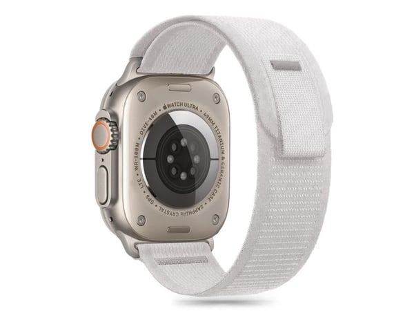Tech-Protect nylonreim til Apple Watch 6/7/8/9/10/SE/Ultra 1/2 (44/45/46/49 mm) - krittgrå