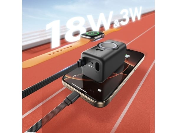Joyroom JR-W13 5000 mAh powerbank med Apple Watch-lading (svart)