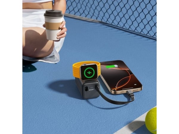 Joyroom JR-W13 powerbank 5000 mAh med Apple Watch-laddning (svart)